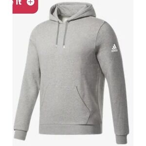 adidas Youth Medium Training Fleece‎ Crew Hoodie Boys 12–14 Grey Cotton Pullover